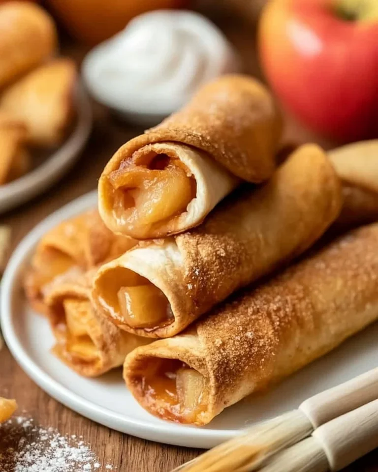 Delicious air fryer apple pie taquitos served with caramel sauce
