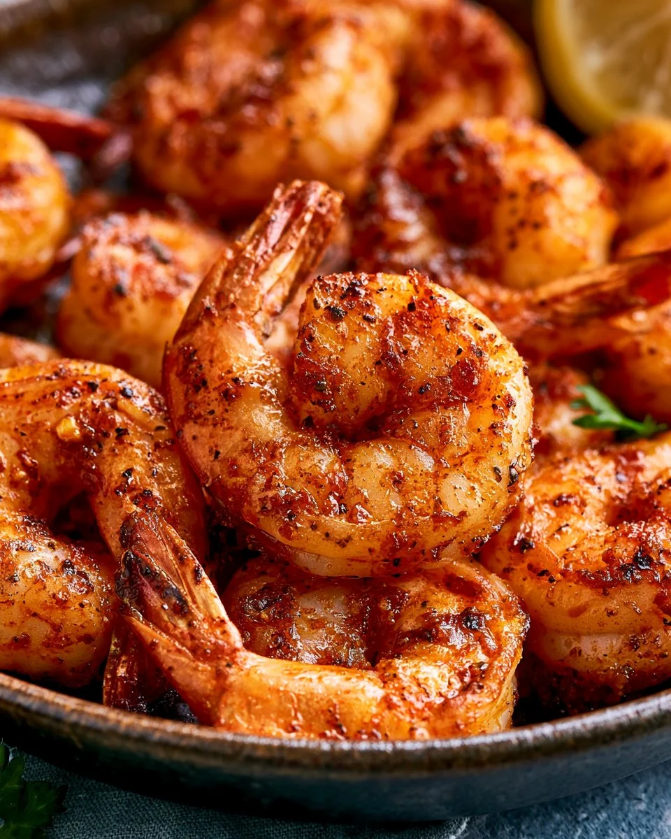 Crispy air fryer shrimp with a golden brown crust