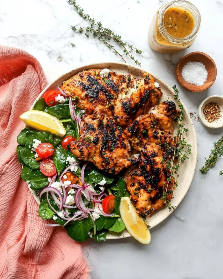 Delicious honey mustard chicken served with vegetables on a plate